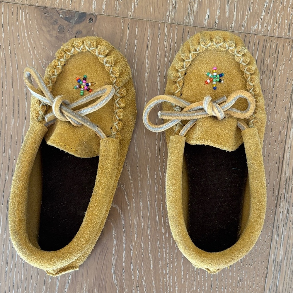 Kids authentic leather moccasins
